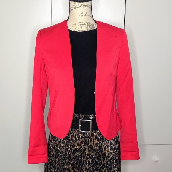 Red blazer jacket - Picture 3 of 9